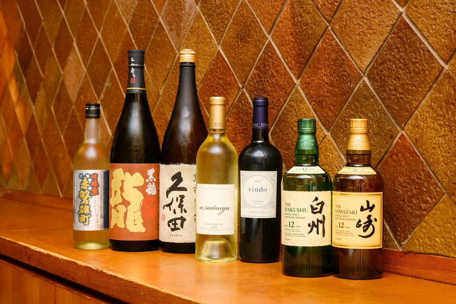 穂浪で取り揃える日本酒、ワイン、ウイスキー